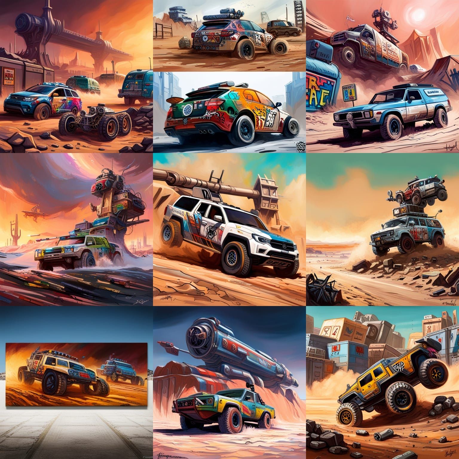 Warhammer 40K Desert Race: Fury Road Graffiti Art