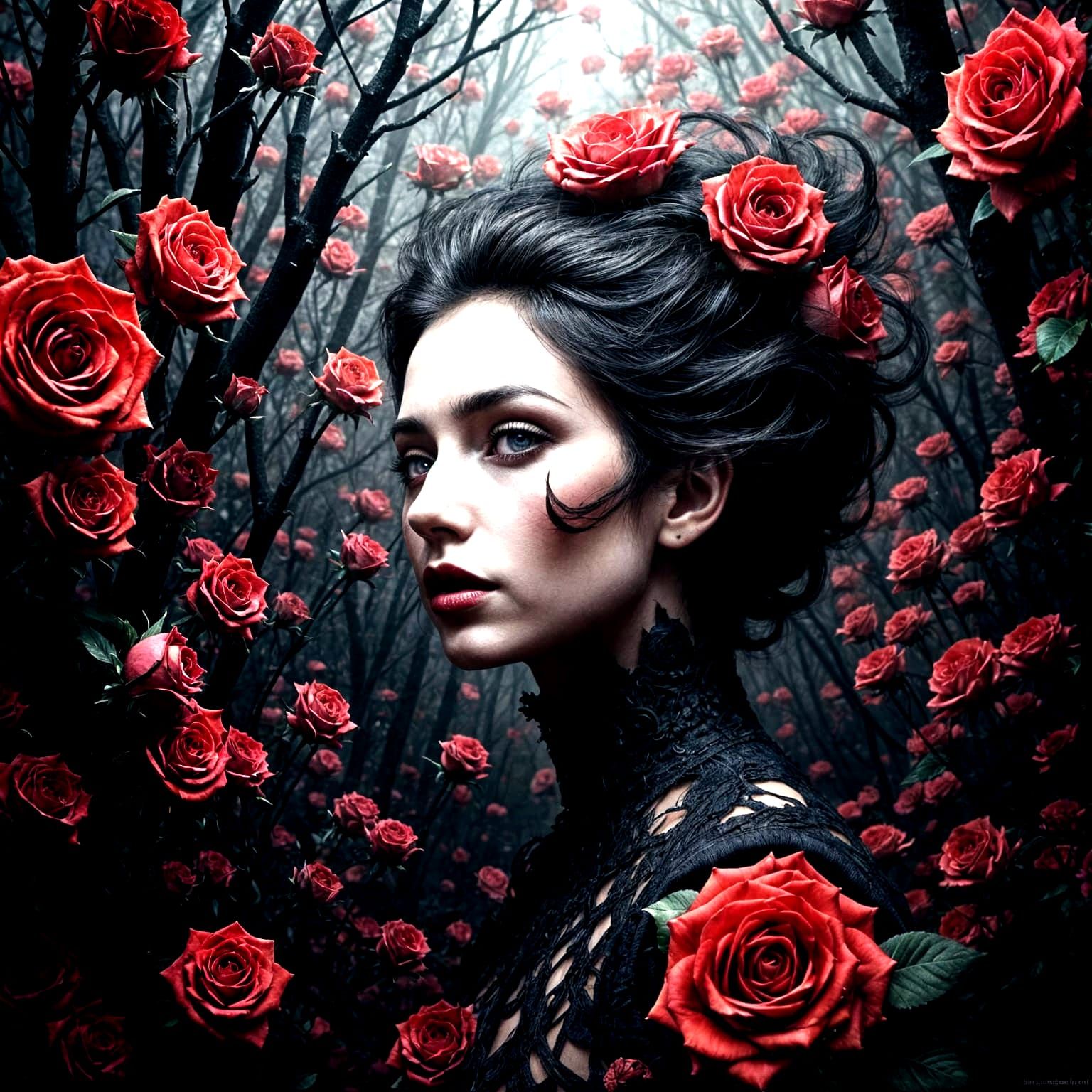 Dramatic Floral portrait