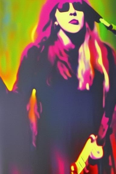 Stevie Nicks in Oil Painting Style