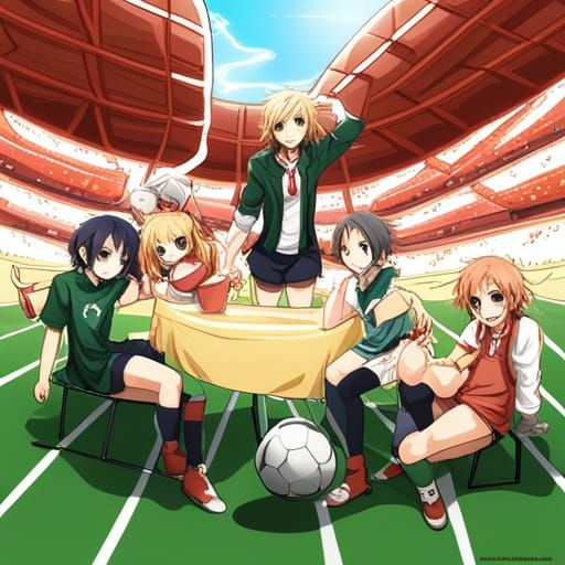 Anime Football Field Album Cover Art