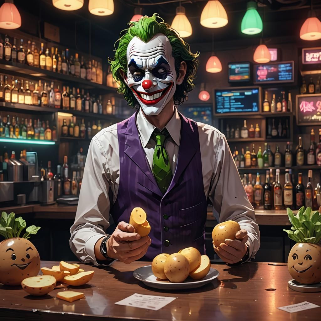 Potato Head Bar Manager in Anime 3D Art