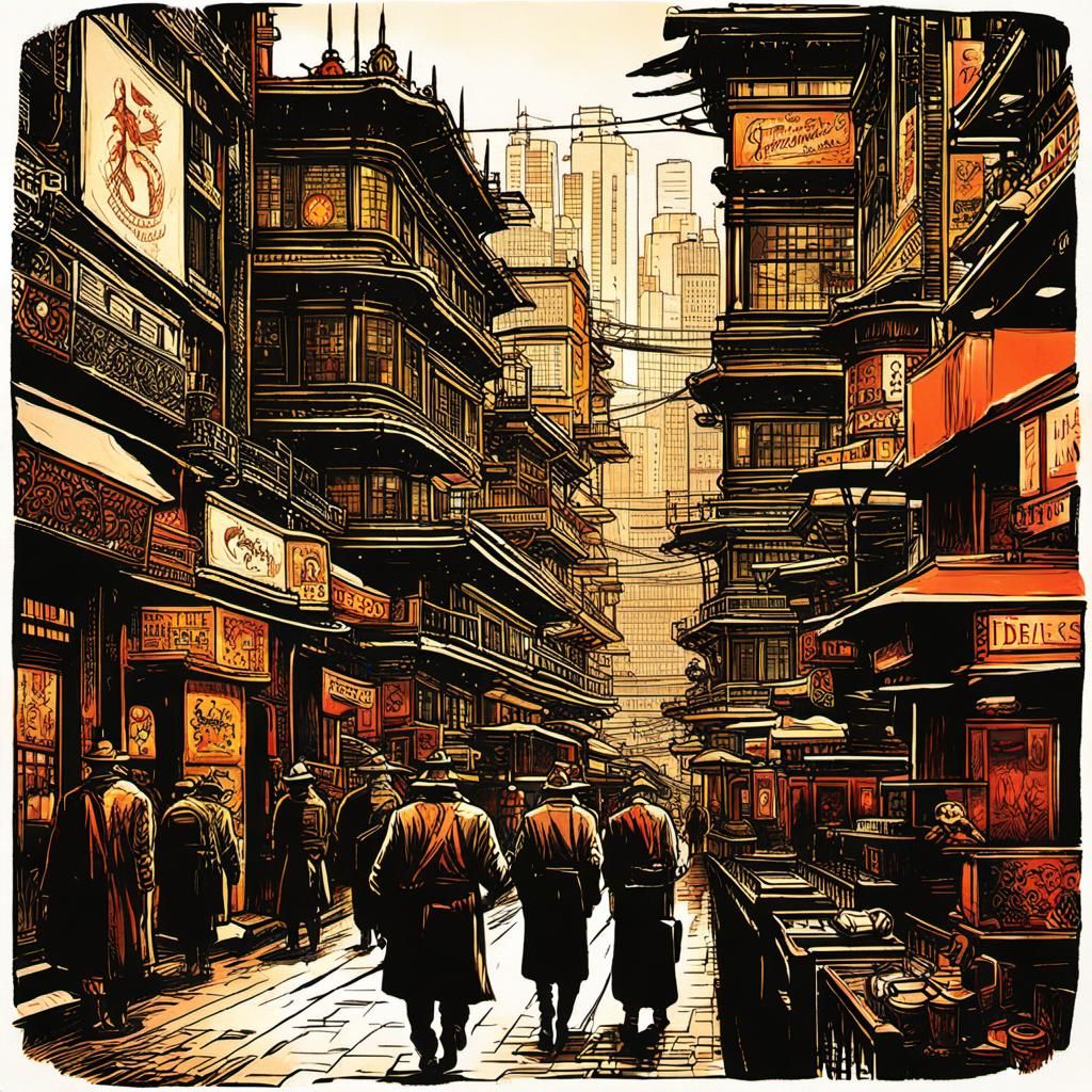 Bustling 1920s Chinatown Restaurant in Manhattan