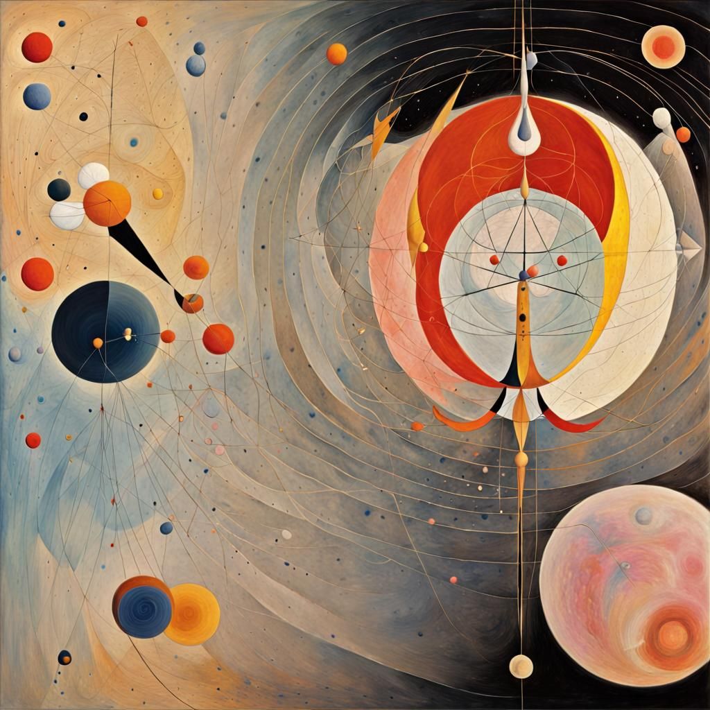 Celestial Abstract Art Inspired by Early Modernism