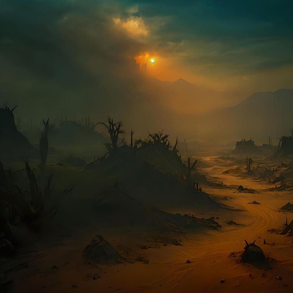 Polluted Tropical Desert in Vivid Colors