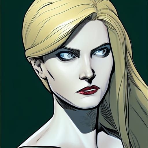 Emma Frost Comic Book Illustration