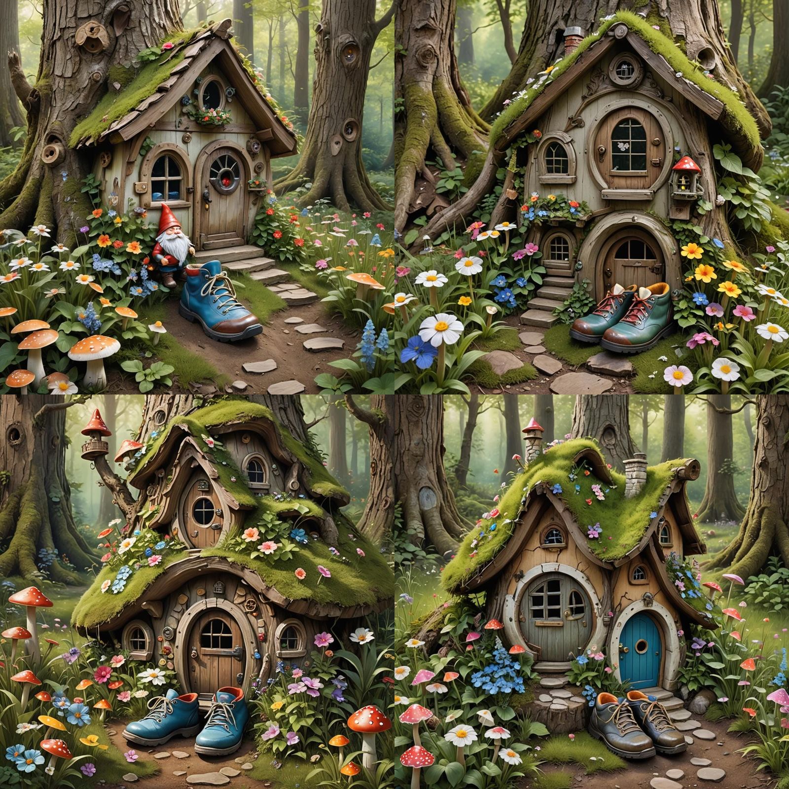 Gnome Home in Hiking Boot: Fantasy Concept Art