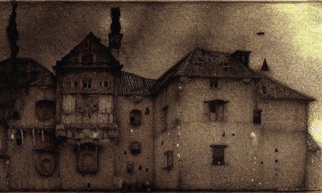 Sinister Haunted House: Detailed Matte Painting