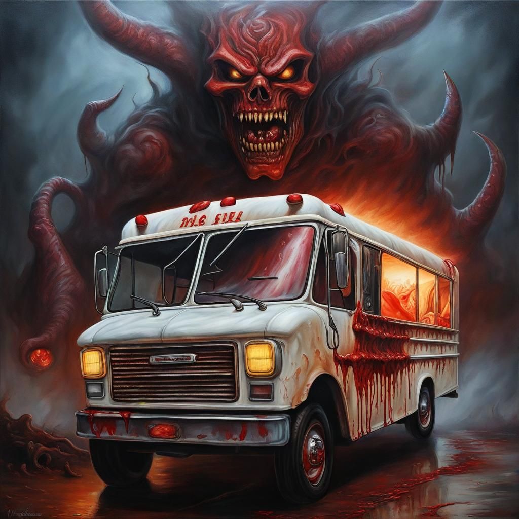 Ice cream truck in the hell