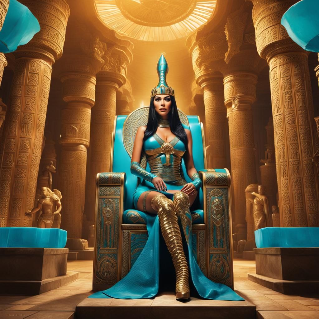 Egyptian Goddess Magazine Cover in Fantasy Art Style