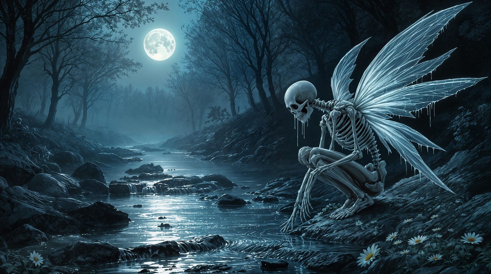 Ethereal Fairy in Moonlit Gloom
