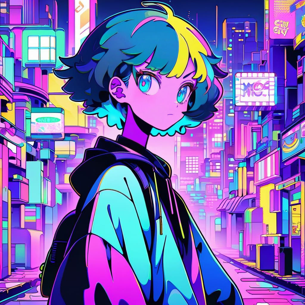 Tough Girl in Tomboy Anime Style