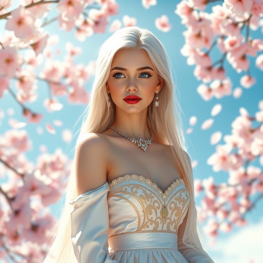 Romantic Fantasy Portrait in 3D Photorealistic Style