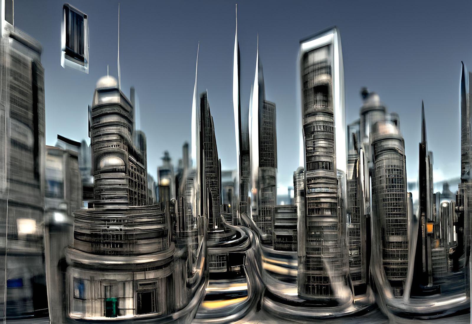 Futuristic Cityscape: Hypermaximalist Organic Architecture