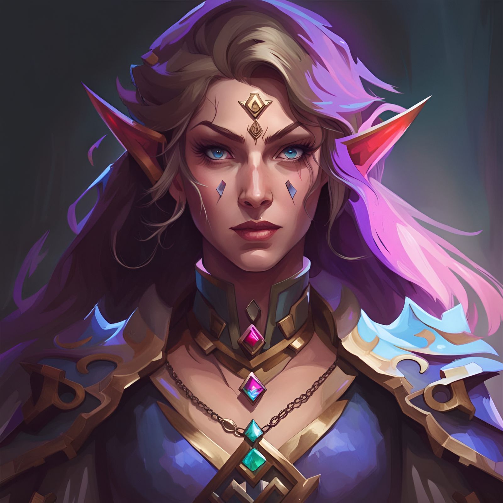 Evil Zelda Character Portrait in Detailed Digital Art
