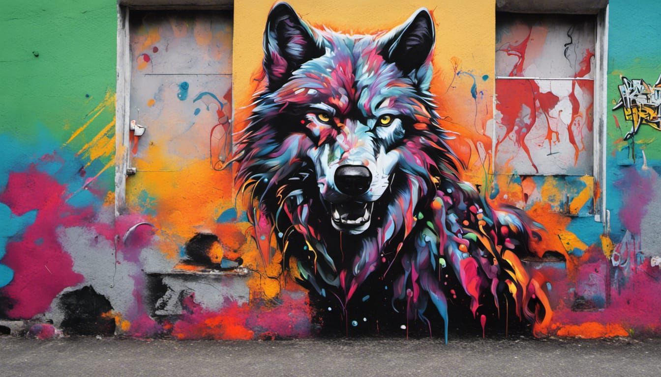 Last Wolf Hunt in Ireland: Graffiti Art