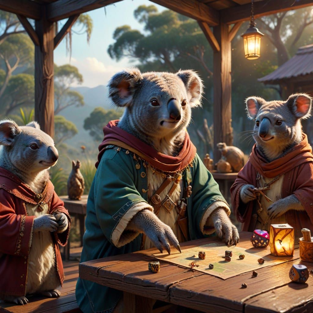 Australian Animals Play Fantasy RPG: Concept Art