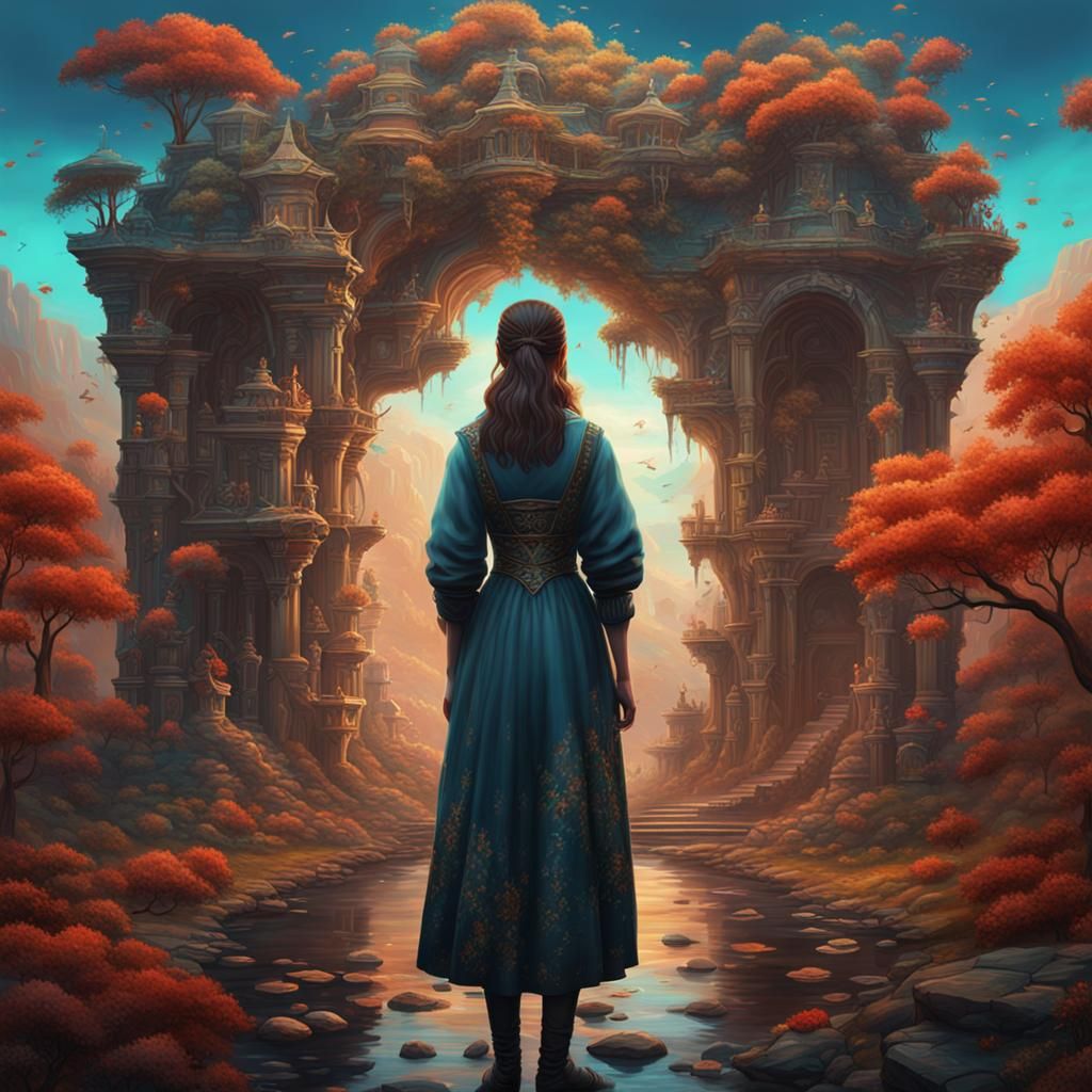 Fantastical Matte Painting: Two Illusions of a Girl