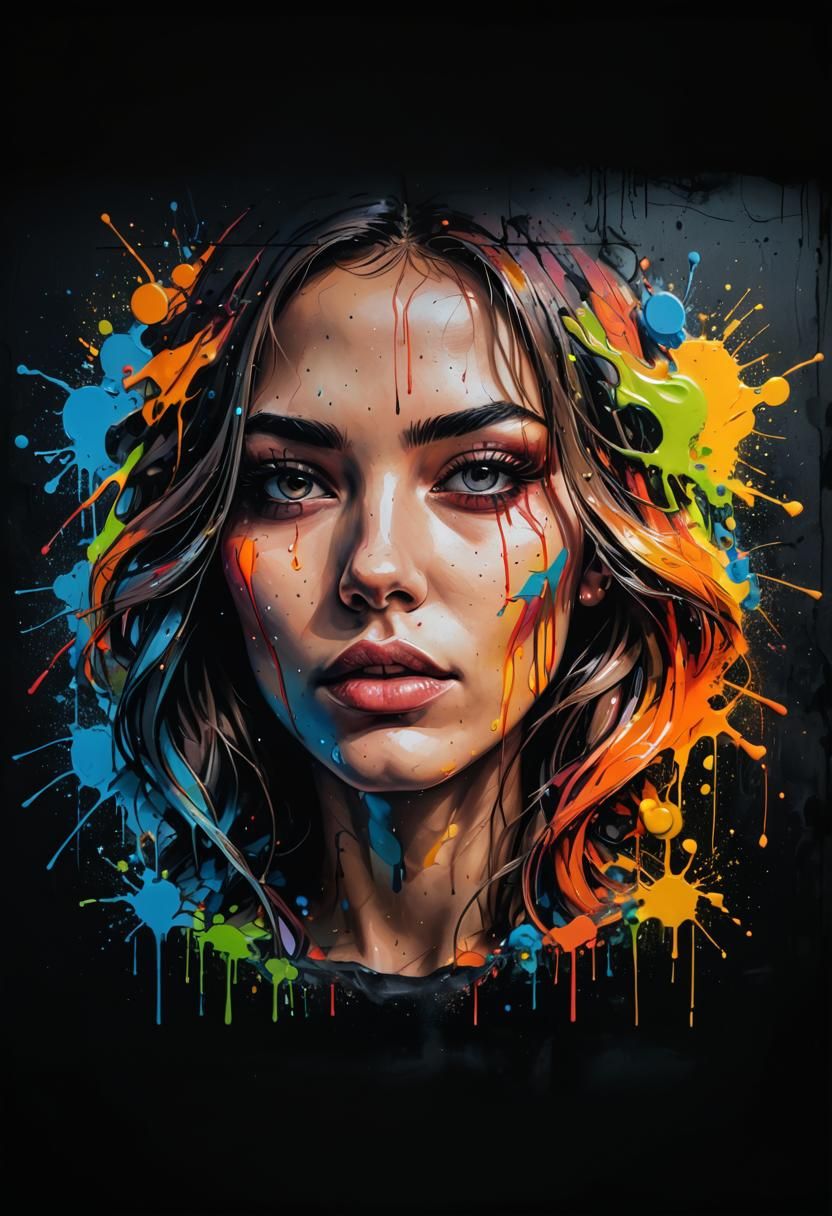 graffiti and splash art