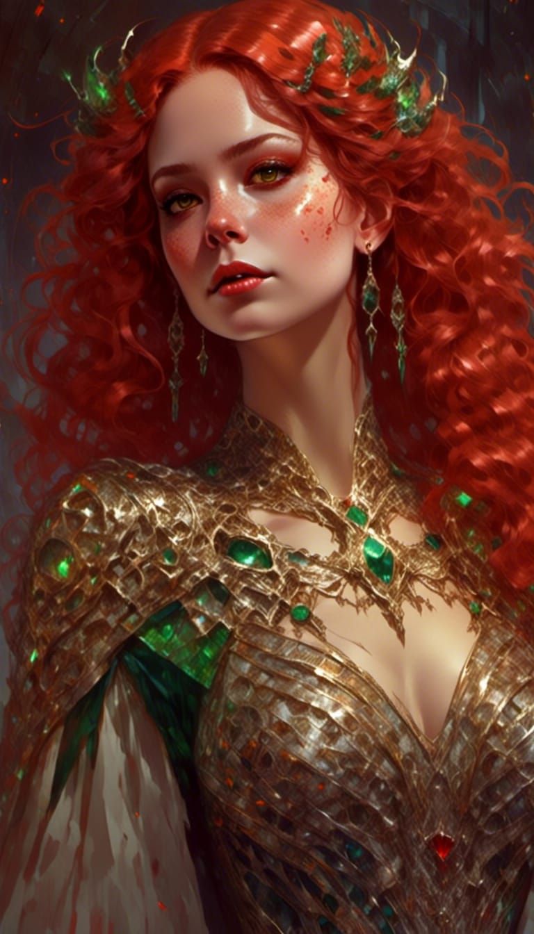 Cyberpunk Vampiress in 3000 A.D with Sci-Fi Dress