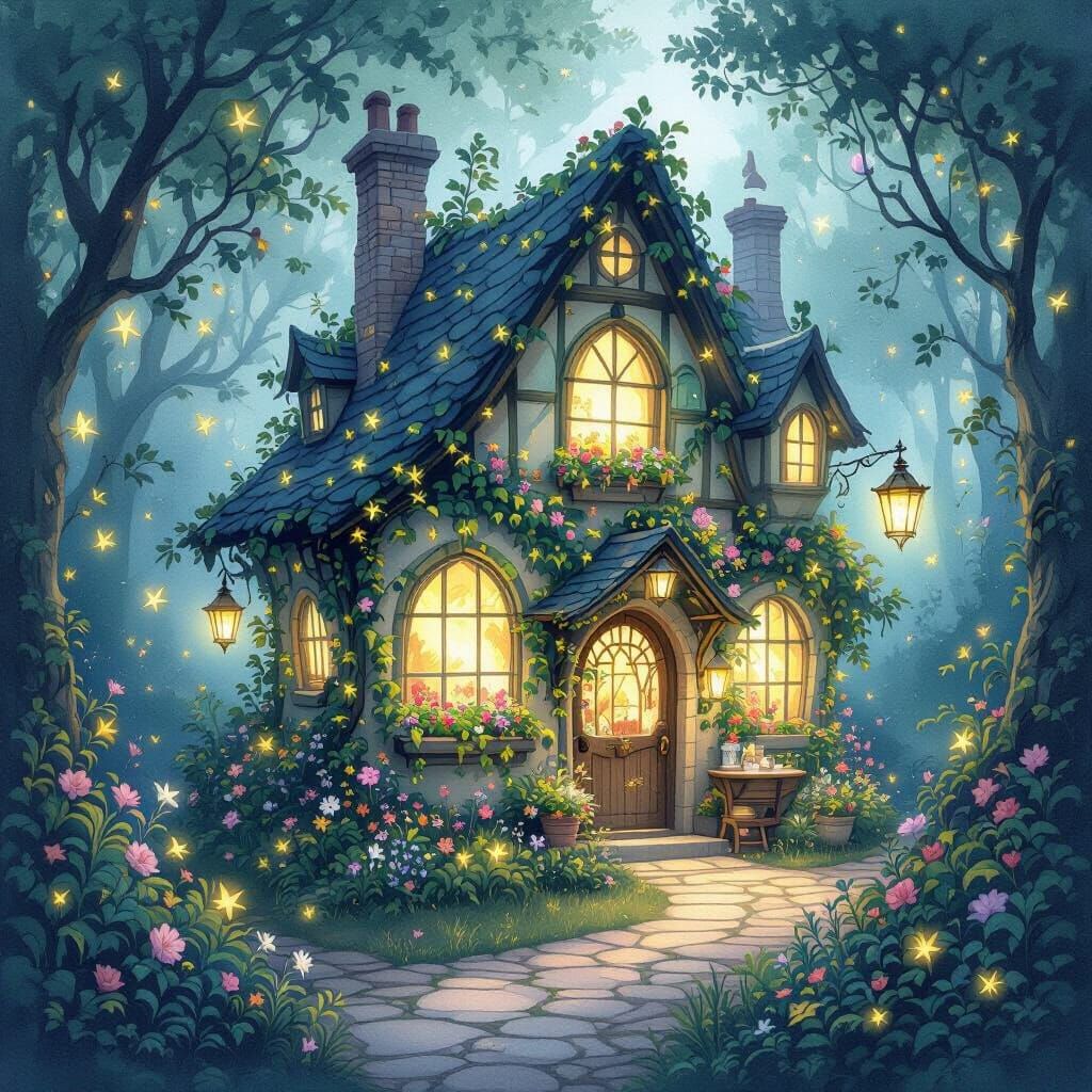 Enchanted Fairy Tale Cafe in Magical Forest