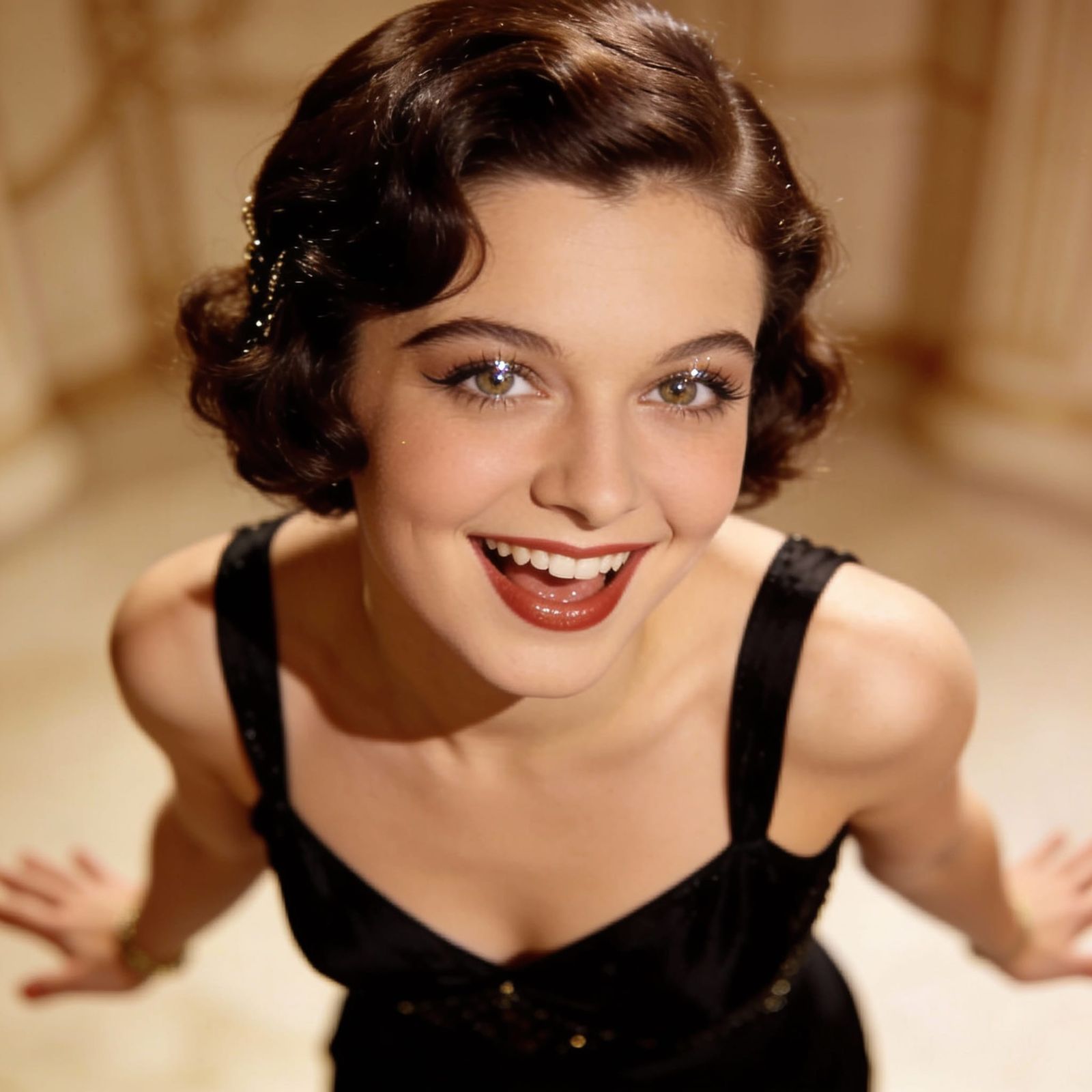 1920s Flapper Girl Portrait in Wholesome Style