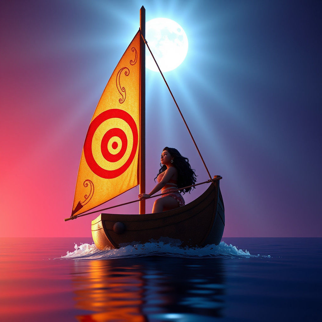 Moana at Night: Digital 3D Art in Hokule'a