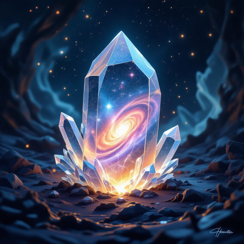 Crystal Shard Galaxy Portal: A Digital Art Piece