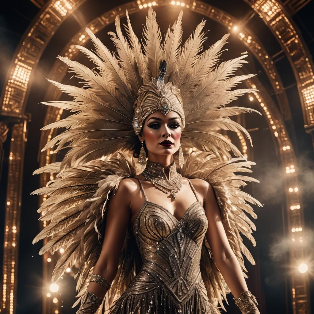 Art Deco Showgirl Stage Performance