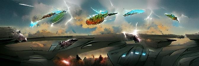 Intense Spaceship Battle in Asteroid Field