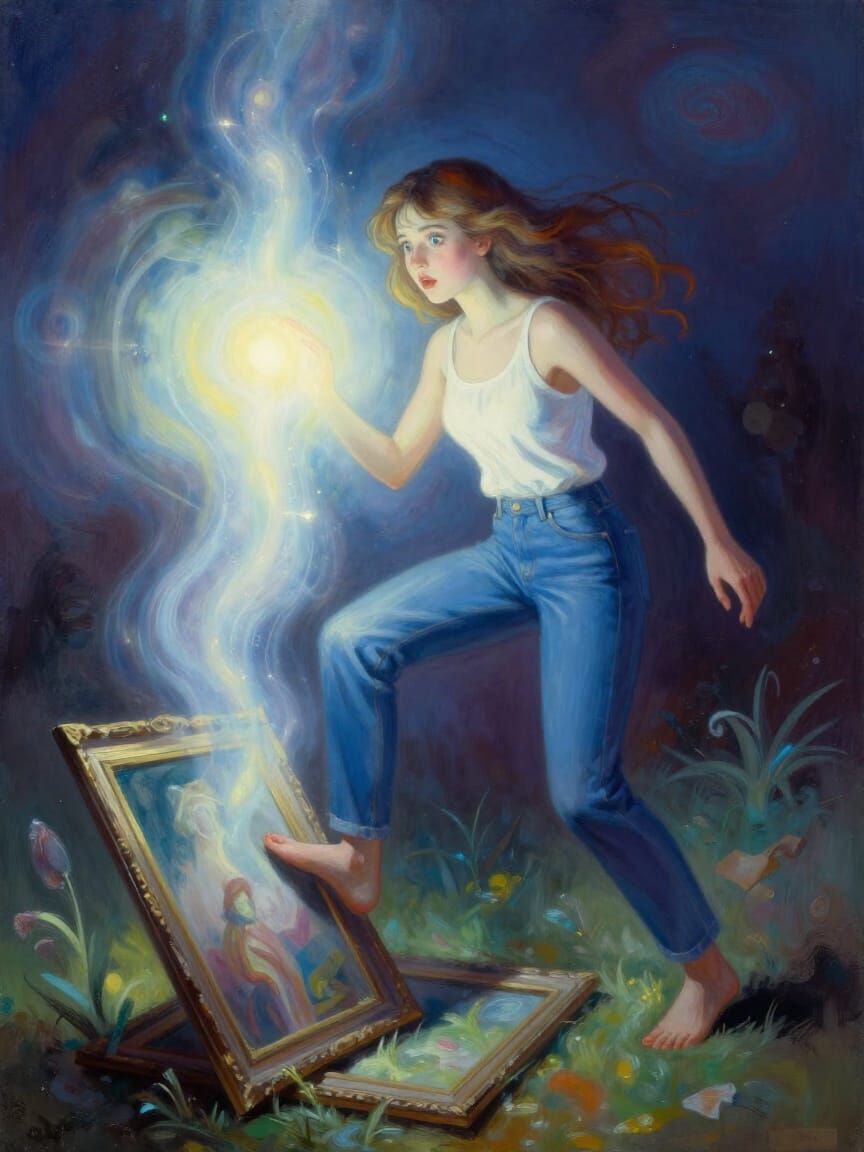 Woman Steps Over Frame, Finds Ethereal Light