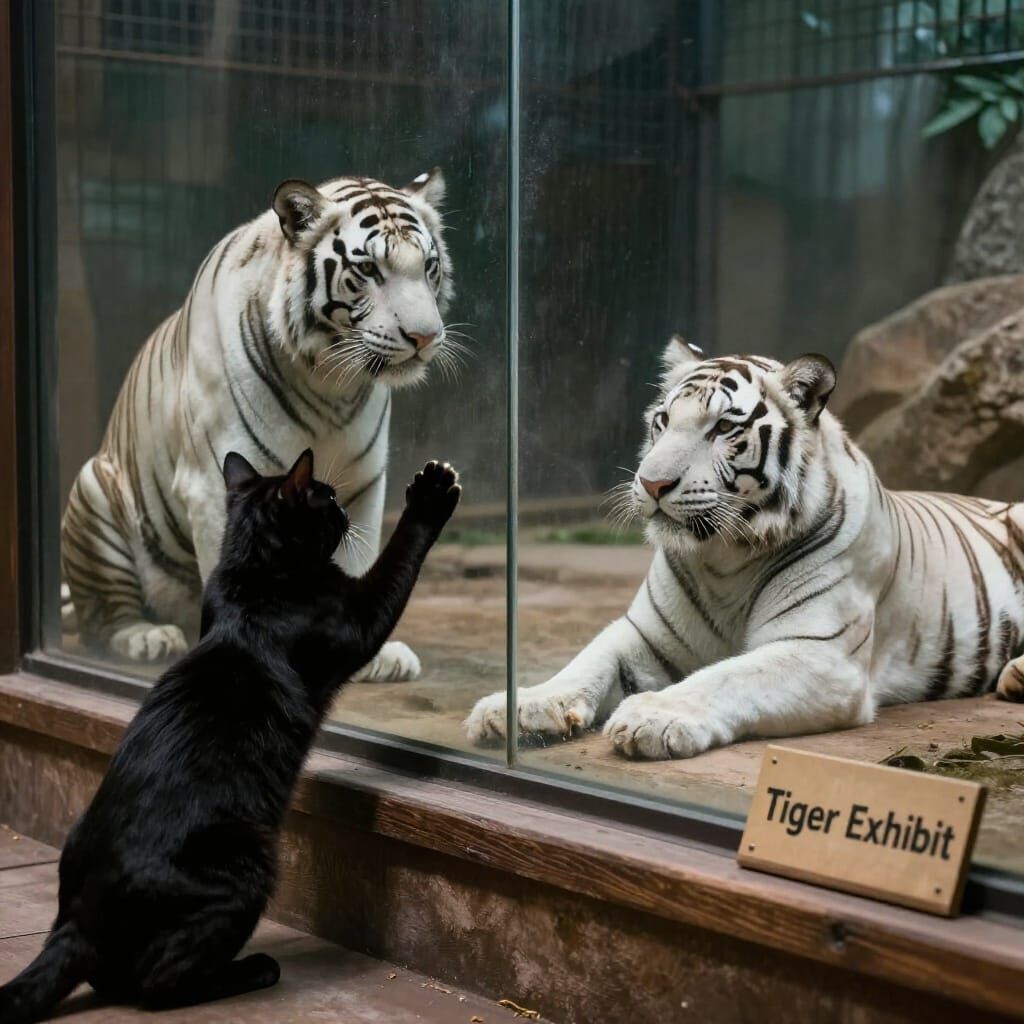 Black Cat Meets Tigers in Dramatic Concept Art