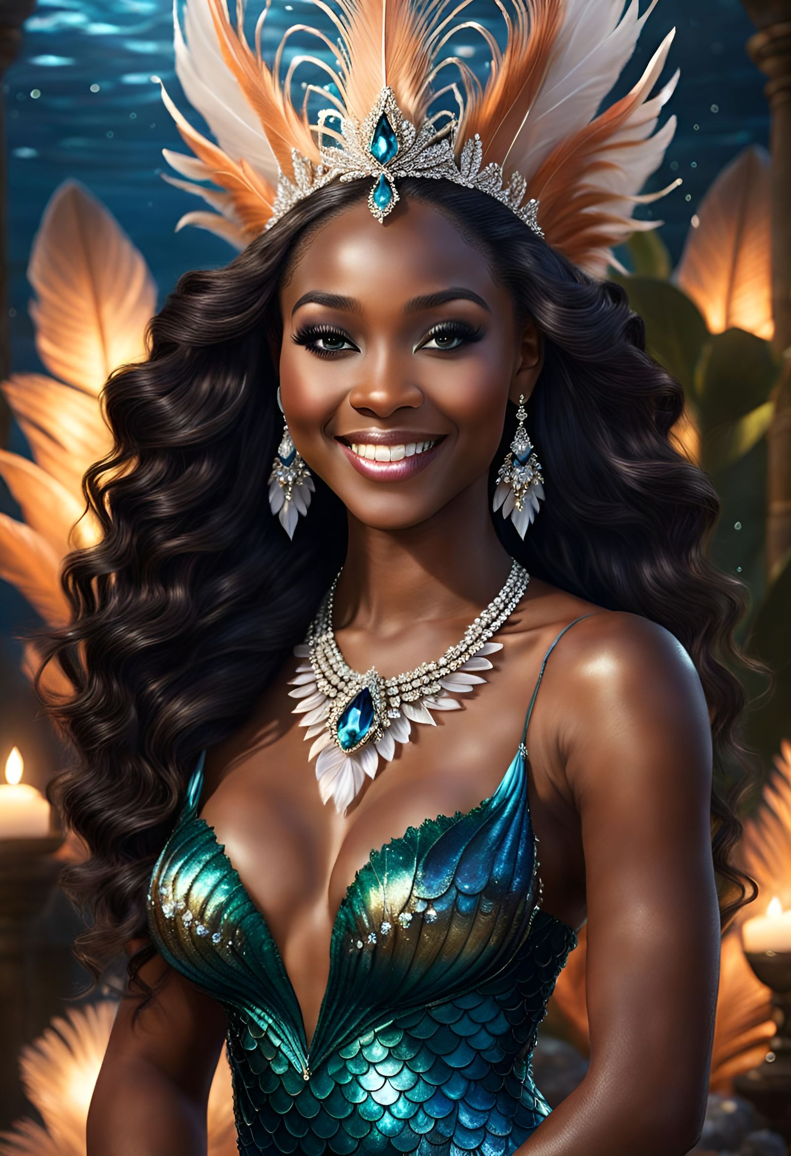 African American Mermaid Goddess
