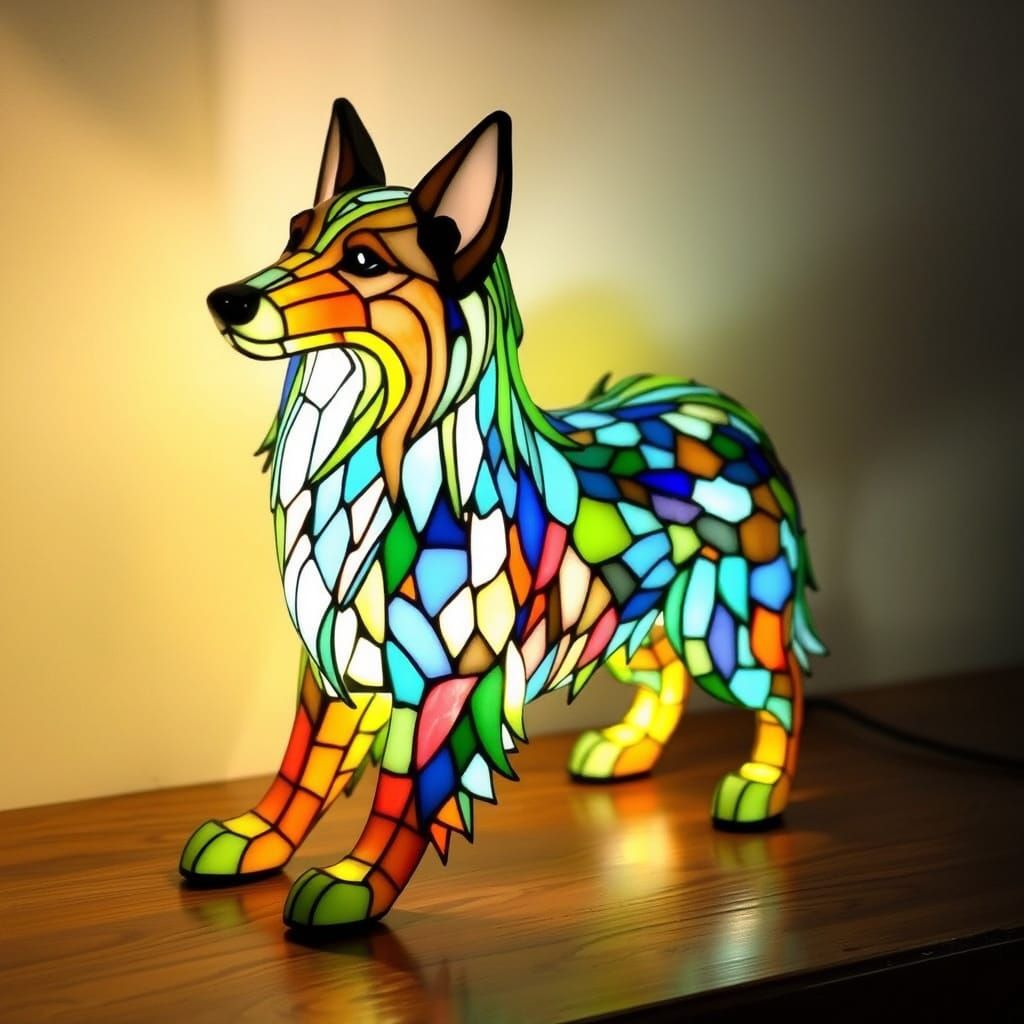 Artisan-Crafted stained glass Lamp