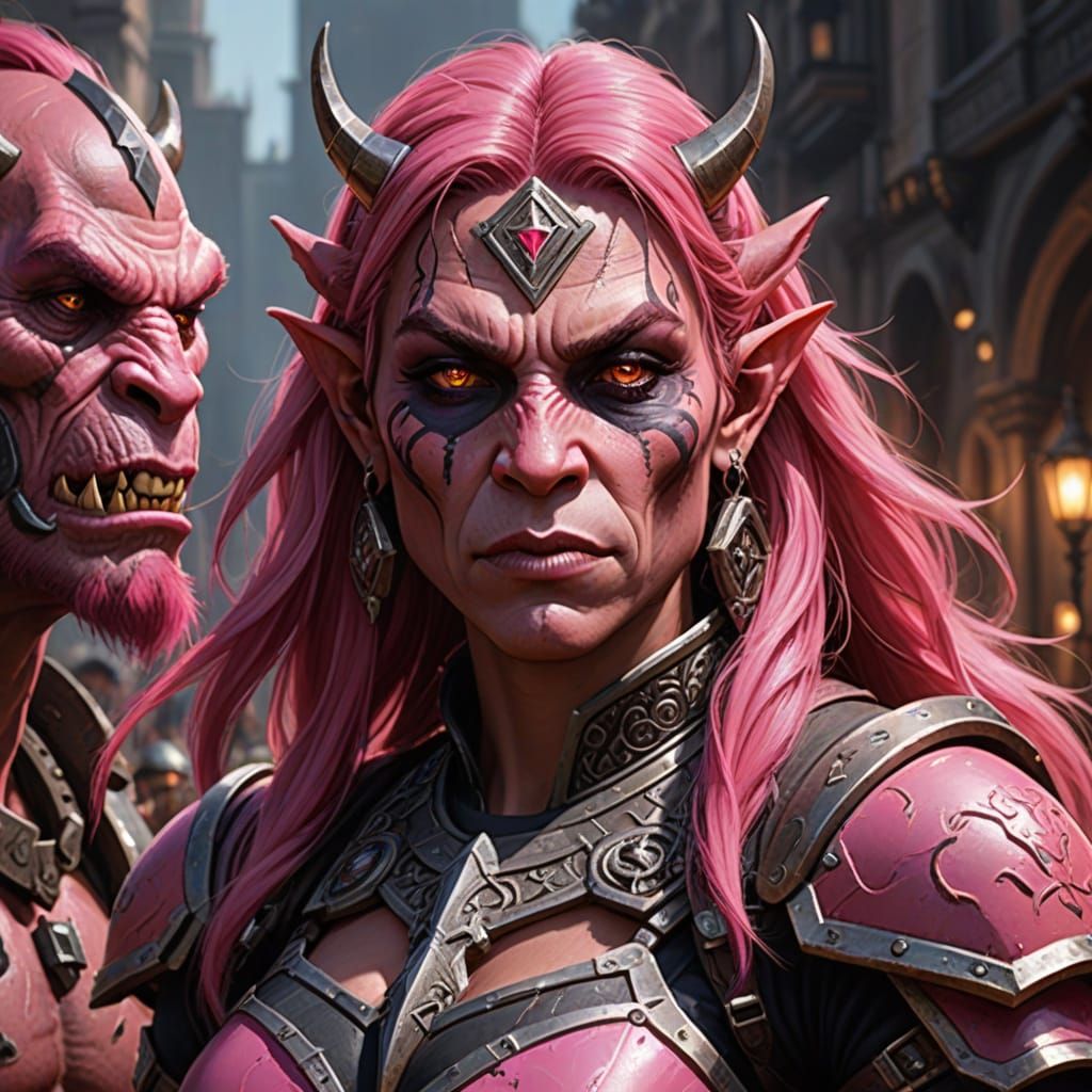 Pink Orcs in Elegant Environments