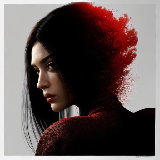 Detailed Portrait with Filigree in Vibrant Colors