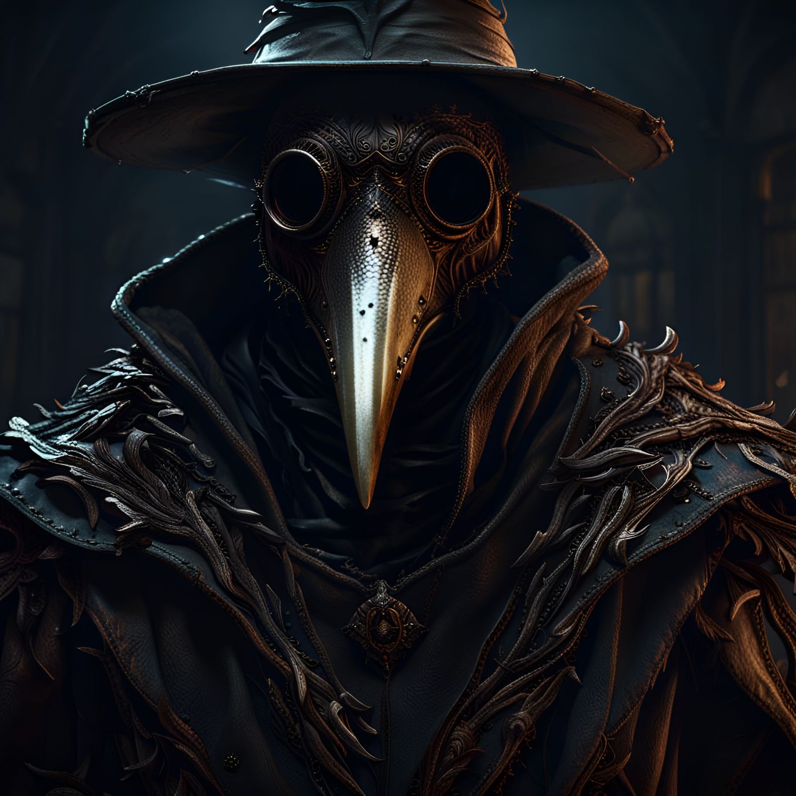 Plague Doctor Dark Fantasy Concept Art