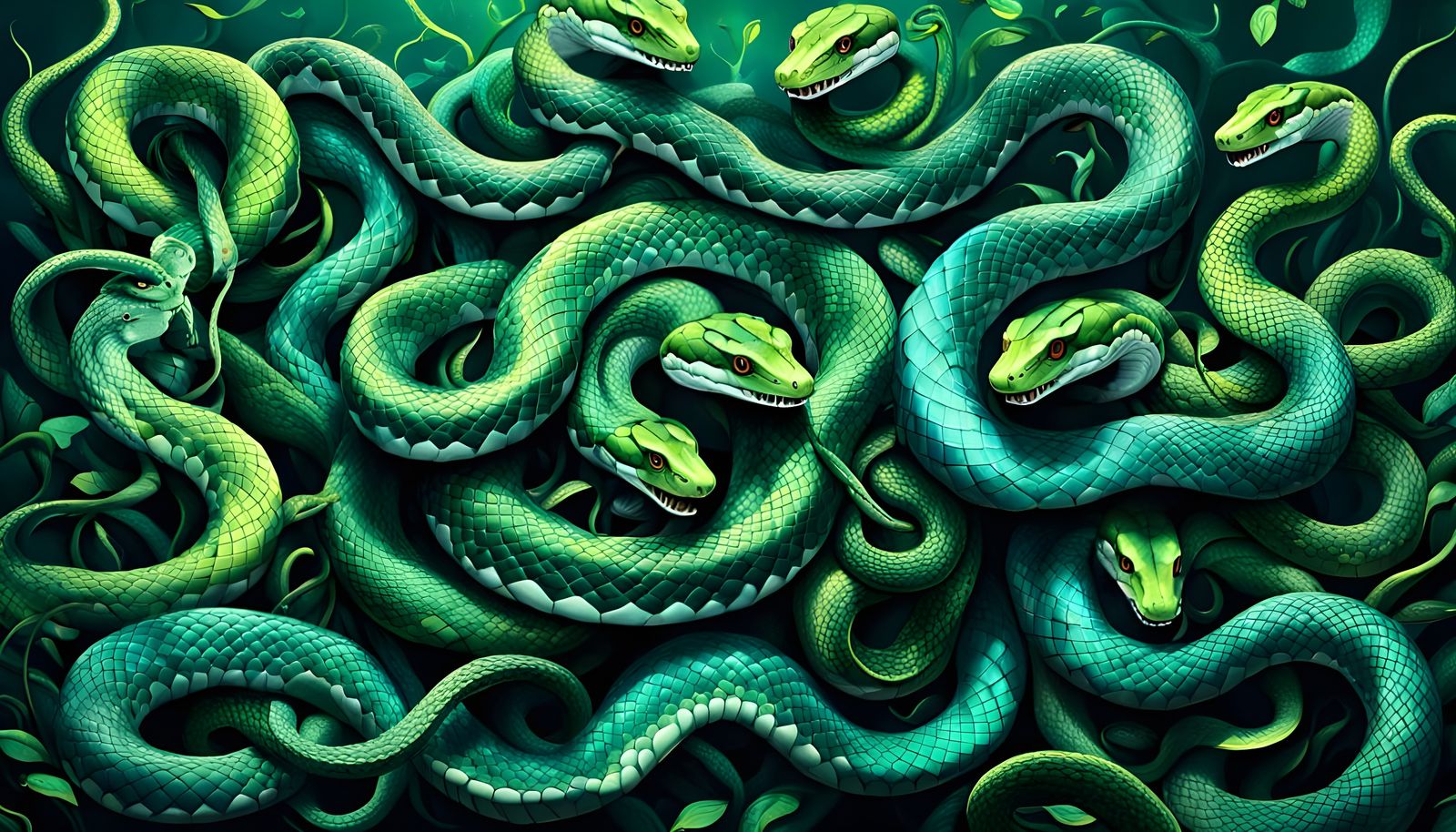 Surreal Snake Dreamscape in Fantasy Style