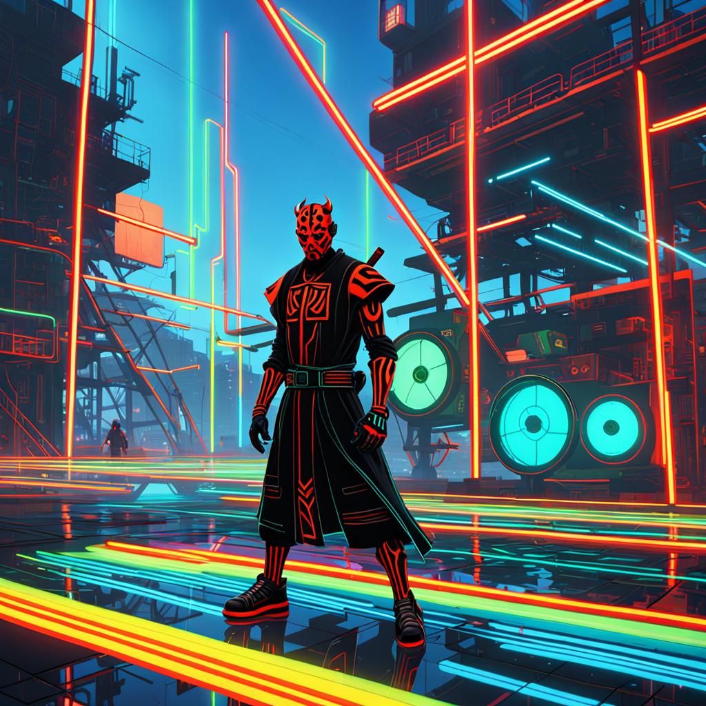 Darth Maul Cassette Future on Sunny Beach