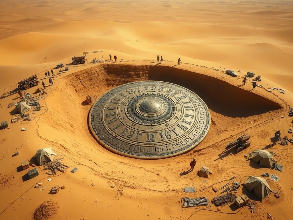 Ancient Shield Unveiled in Desert Oasis