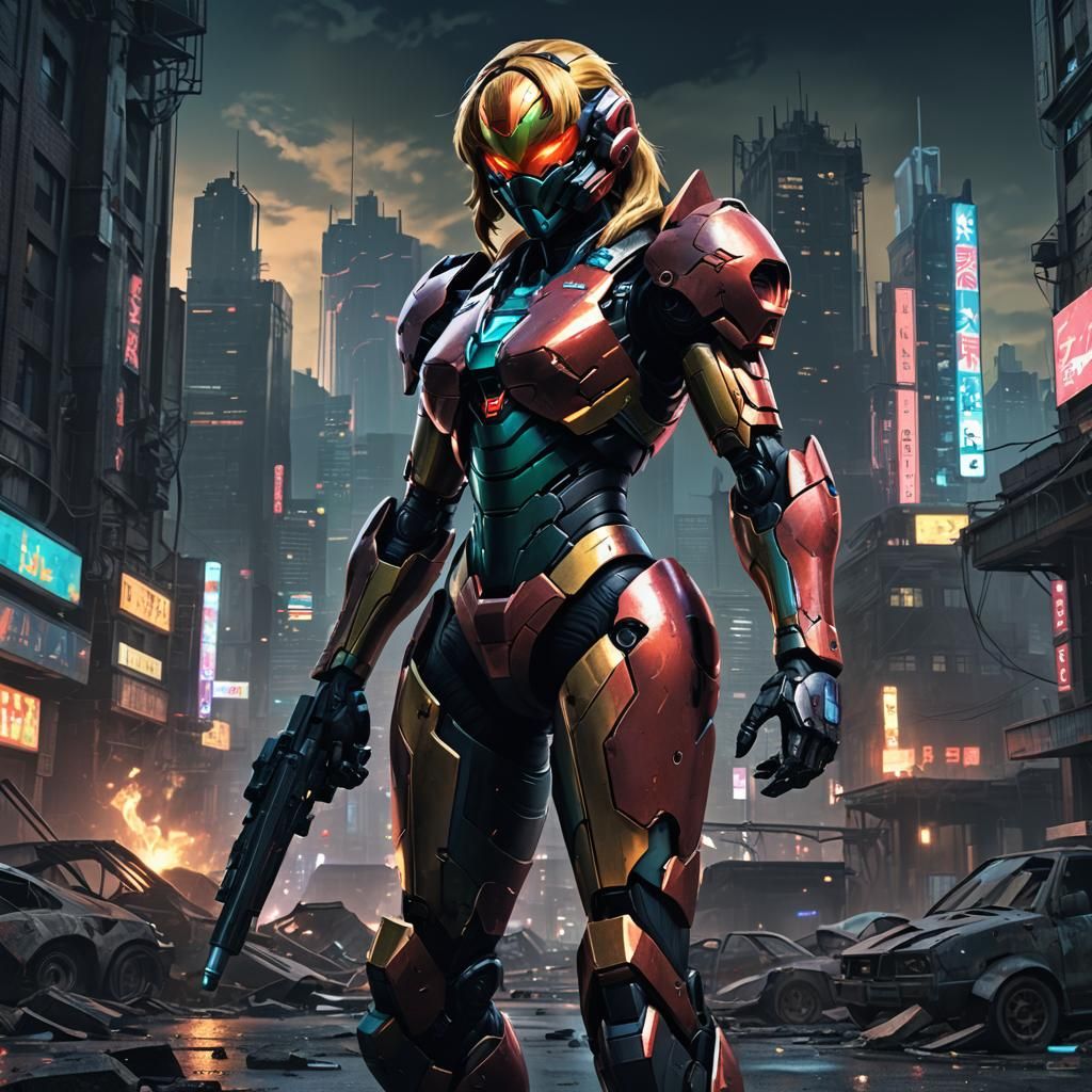 Gothic Sci-Fi Samus Aran Concept Art