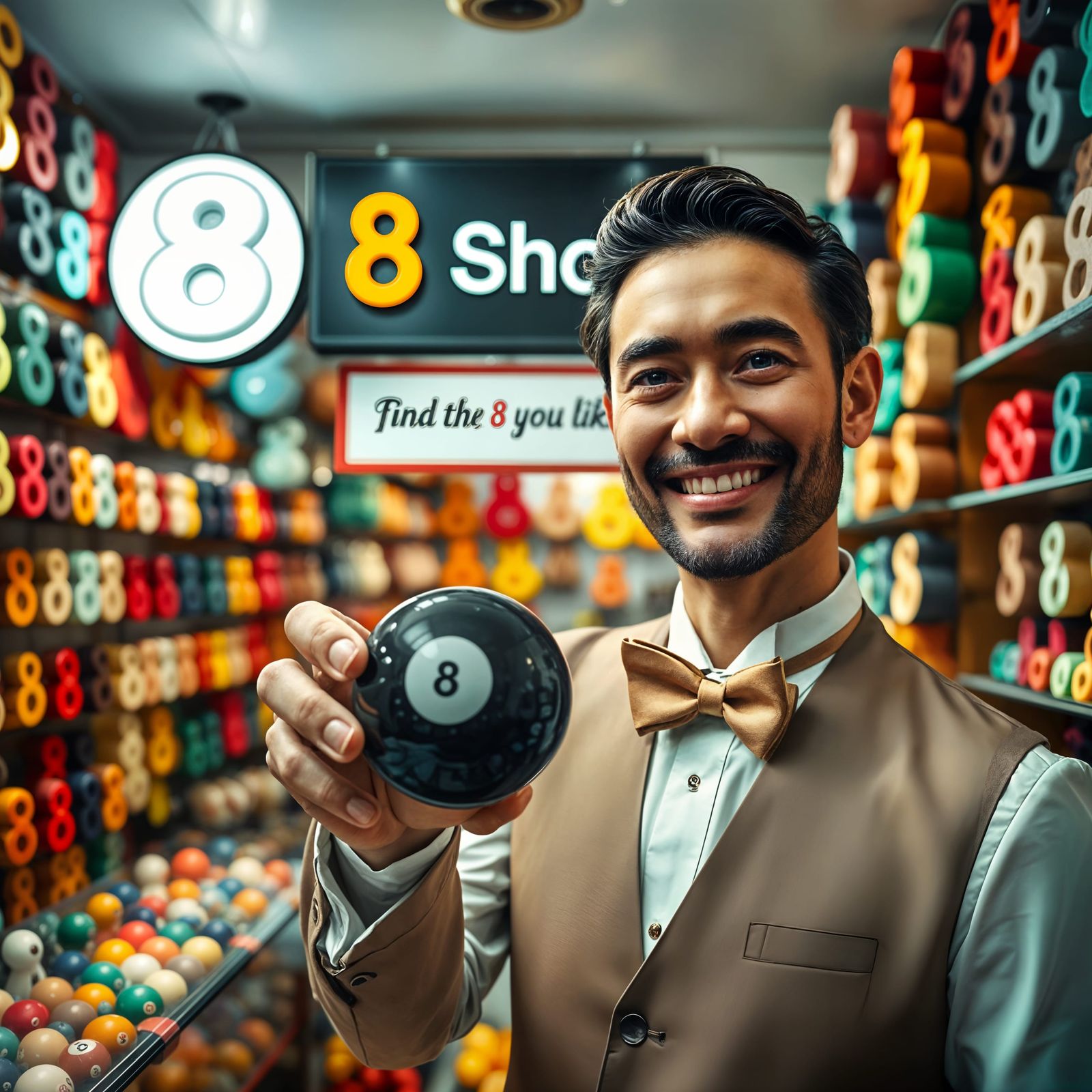 Photorealistic 8 Shop Interior with Whimsical Collection