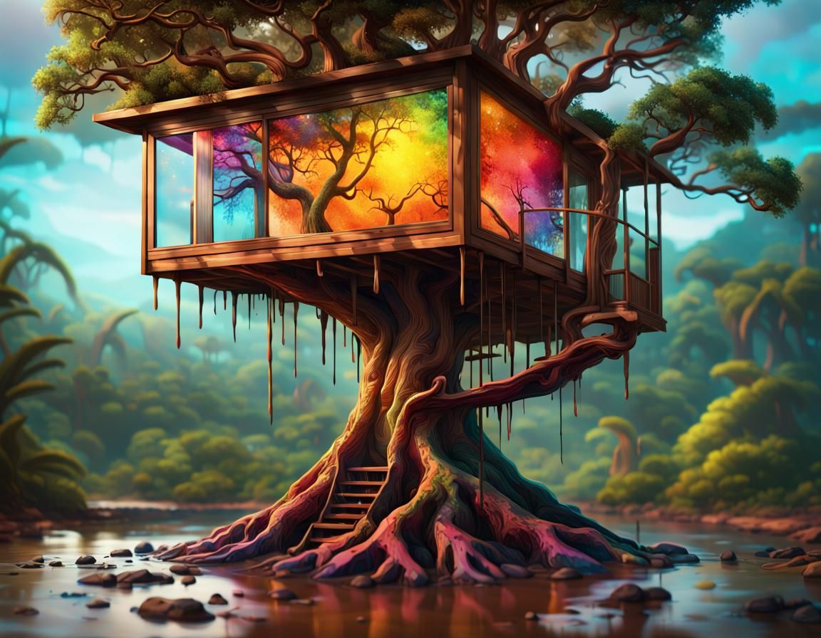 Colossal Treehouse of Horror in Simpsons Cartoon Style