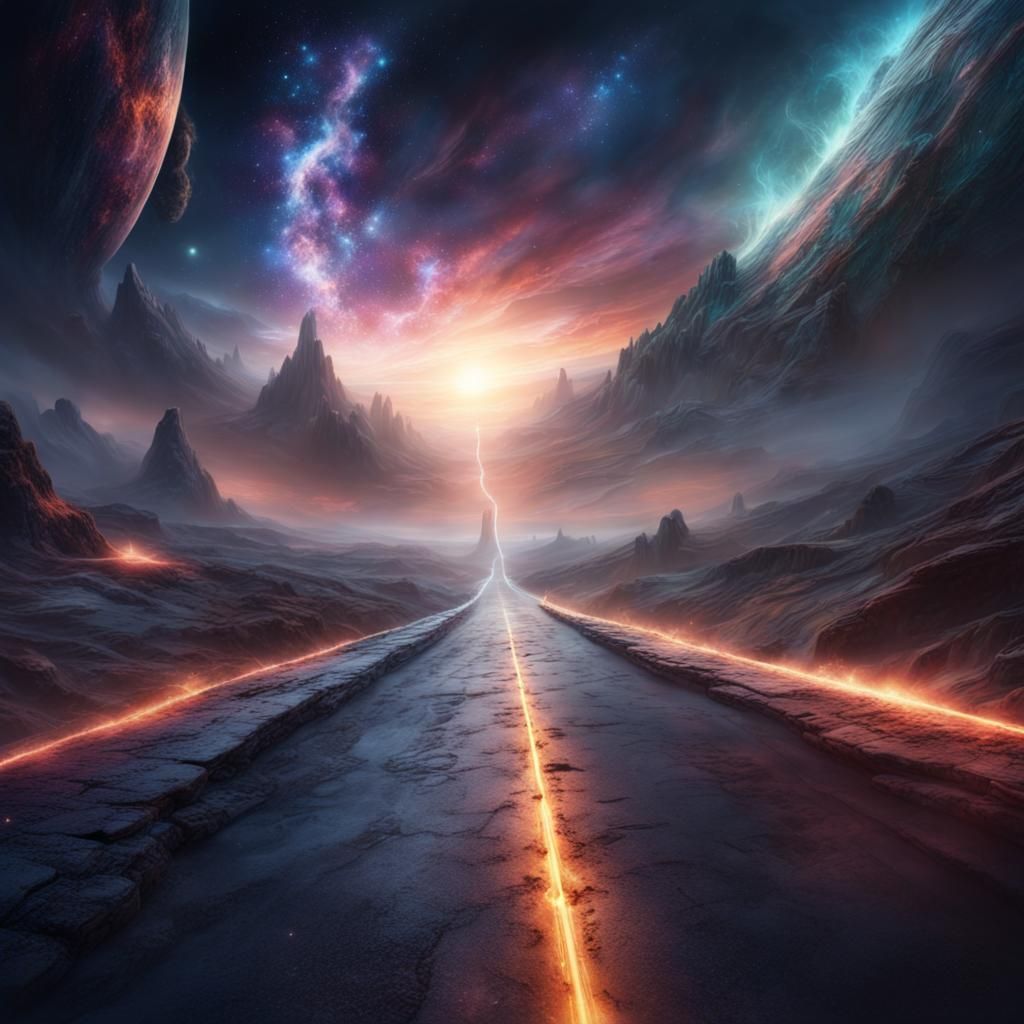 Nebula Scarf of Starlight: A Digital Matte Painting