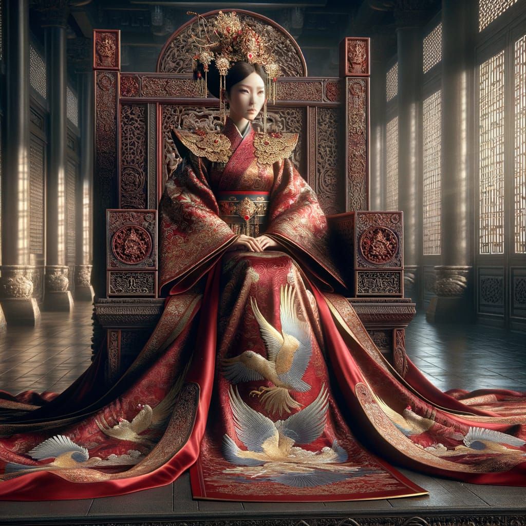 Empress Wu Zetian, Ancient Chinese Female Emperor, in Tradit...