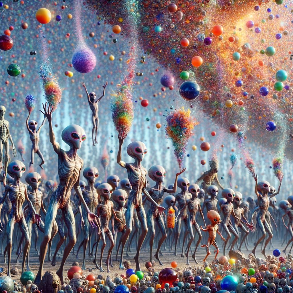 Cosmic Alien Savanna: A Bizarre High-Resolution Scene