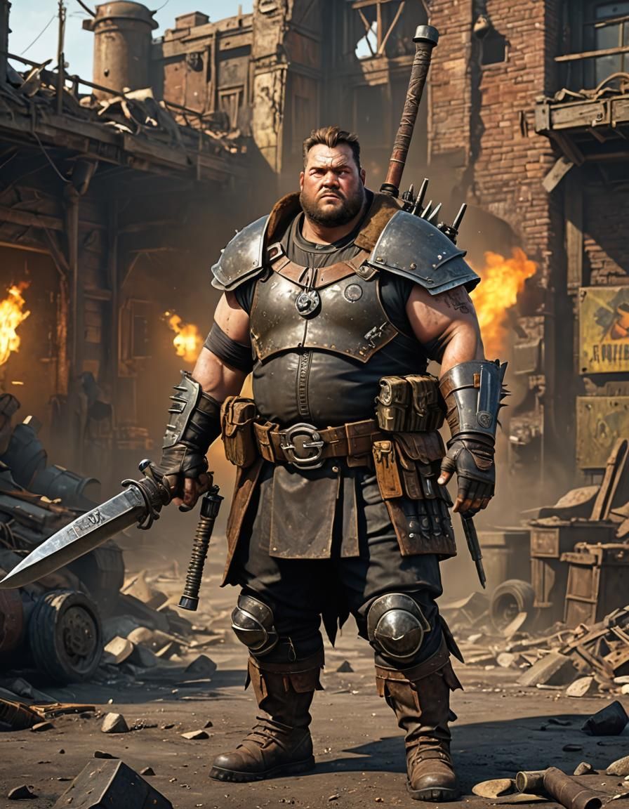 Post-Apocalyptic Raider Portrait in Detailed Matte Painting