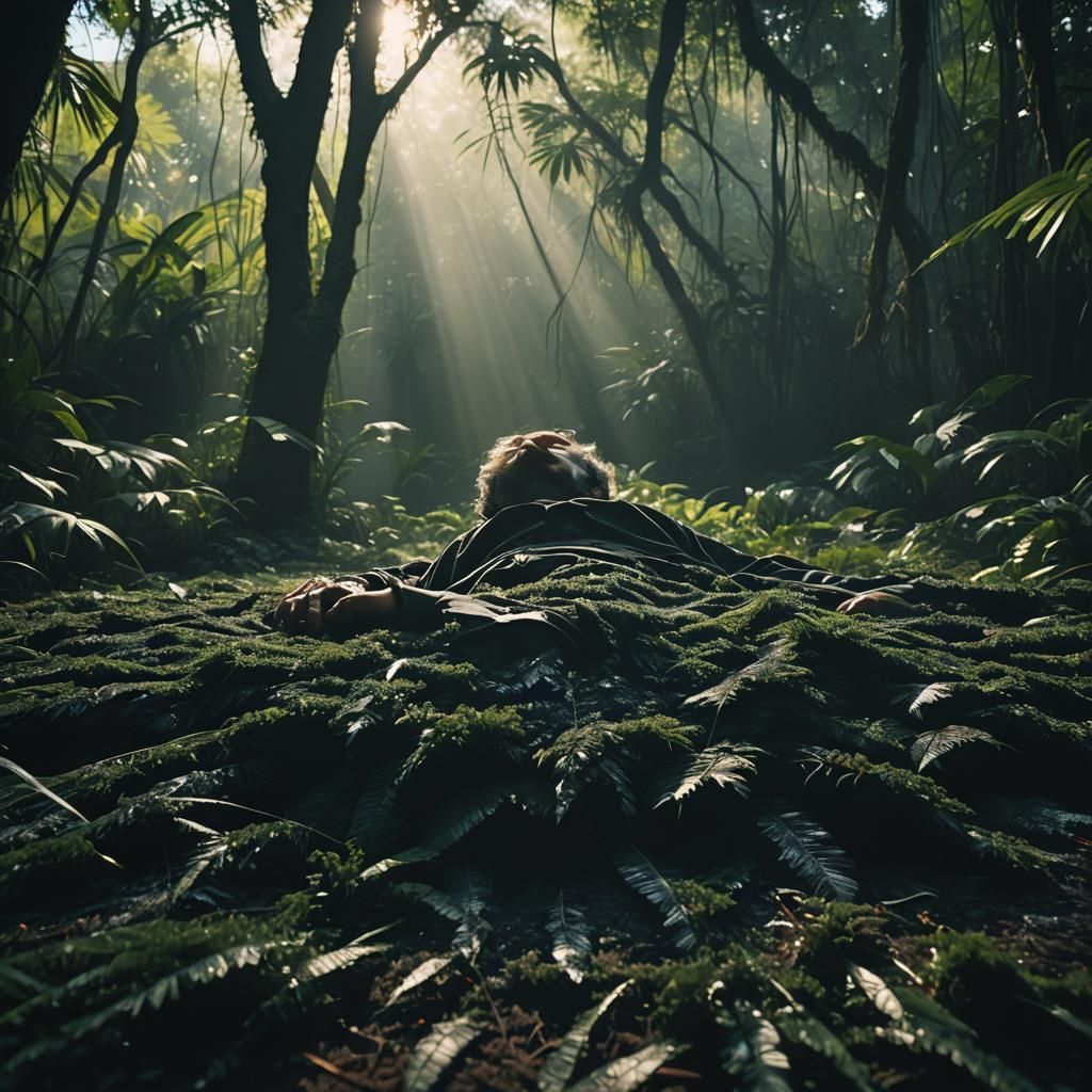 Jungle Body Hidden Under Levitating Carpet