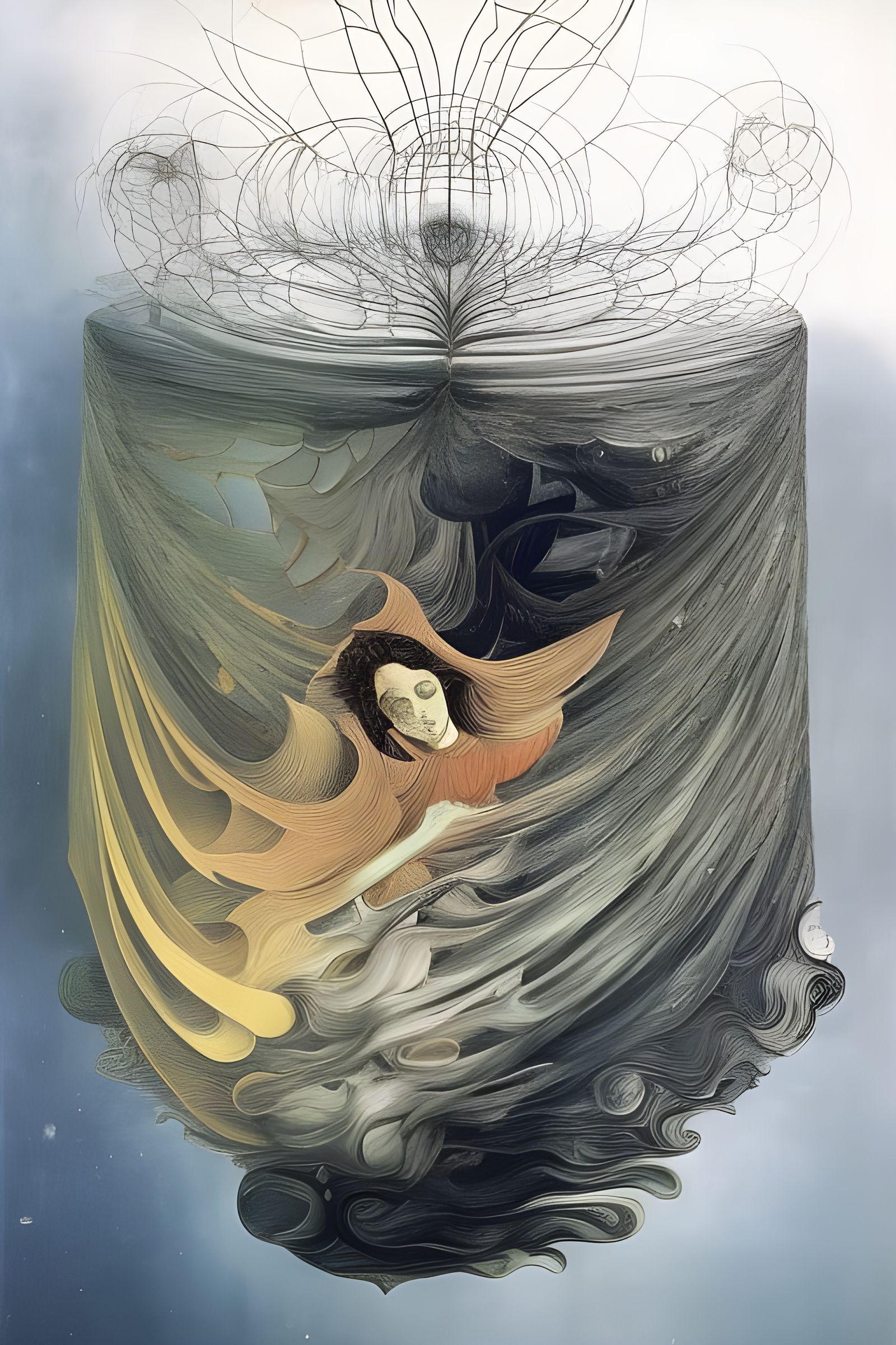 Surreal Reality Fracture with Celestial Rays