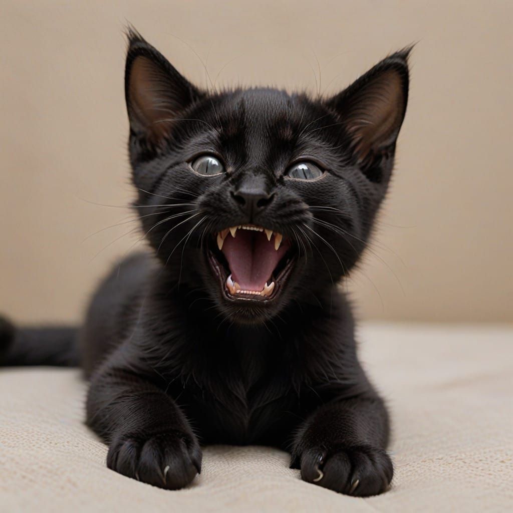 Whimsical Feline Slumber Scene in Pastel Colors