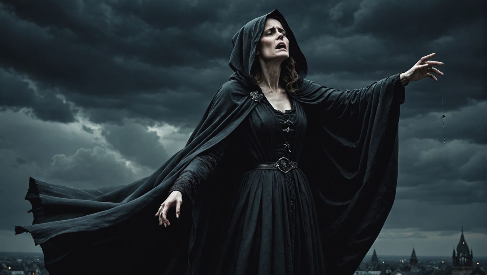 Death Points a Skeletal Finger on Windy Night